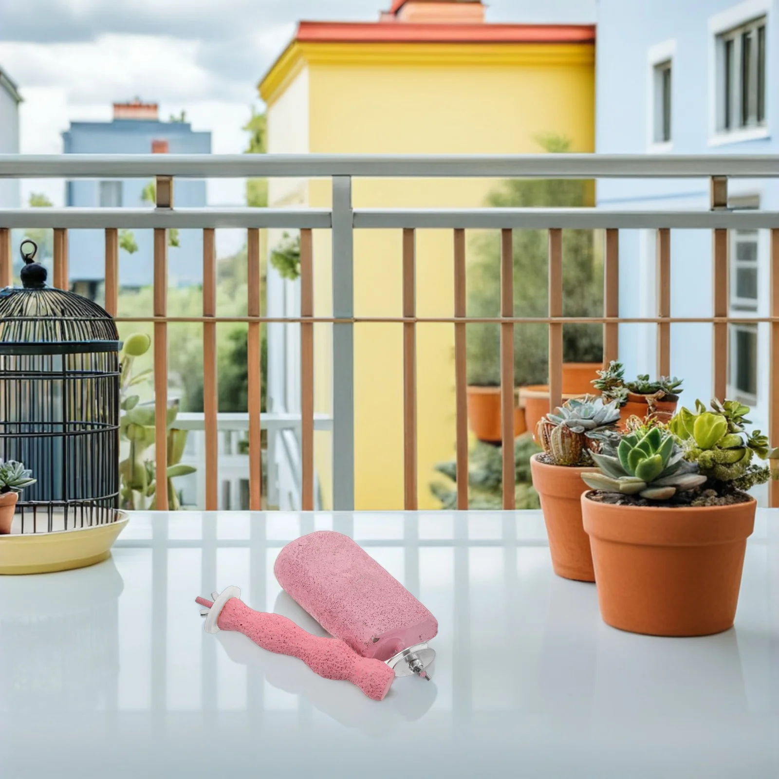 

Sturdy Resin Bird Stand For Parrot Claw Care Natural Grinding Surface Nonslip Design Easy Installation Bird Cage Accessories