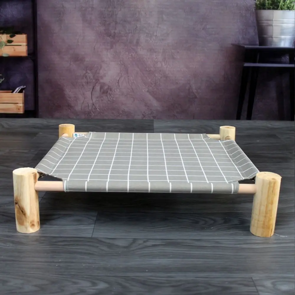 

Lazy Mat Detachable Swing Bed Portable Comfortable Pet Hammock Wooden Frame Replacement Elevated Bed For Small Pets