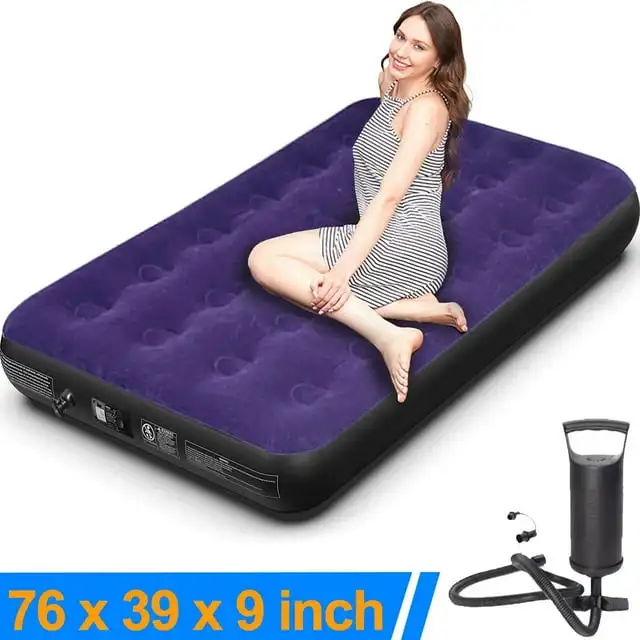 

Sleeping Mat Camping Pad Camping Cot Mattress (76''x39'') with Air Pump