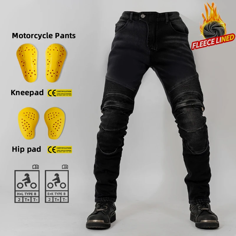 men-women-unisex-autumn‑winter-motorcycle-riding-jeans-thick-fleece-lined-windproof-warm-straight‑leg-pants-w-protective-pads