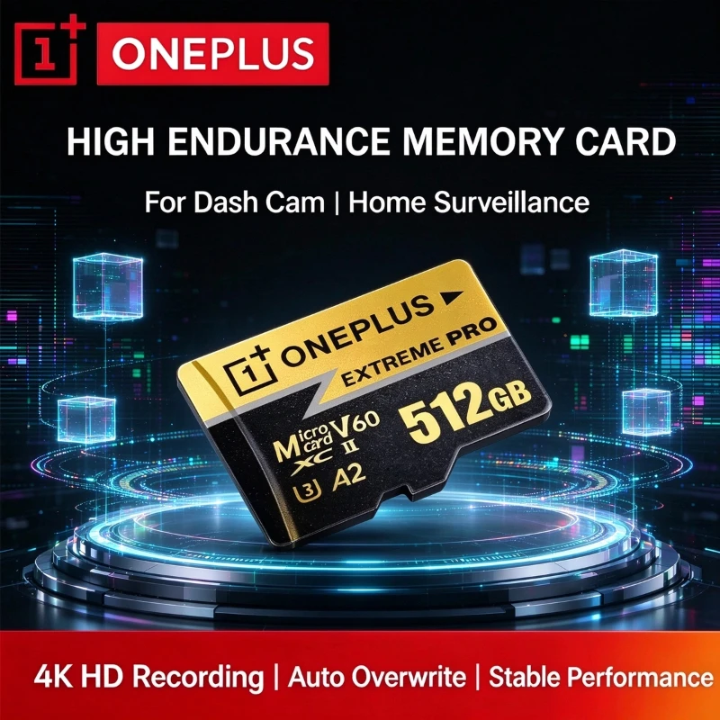 OnePlus High Speed Micro SD Card 512GB 256GB Real Capacity SD Memory Card A2U3 V60 TF Flash Cards For Insta360 DJI Drone Car New