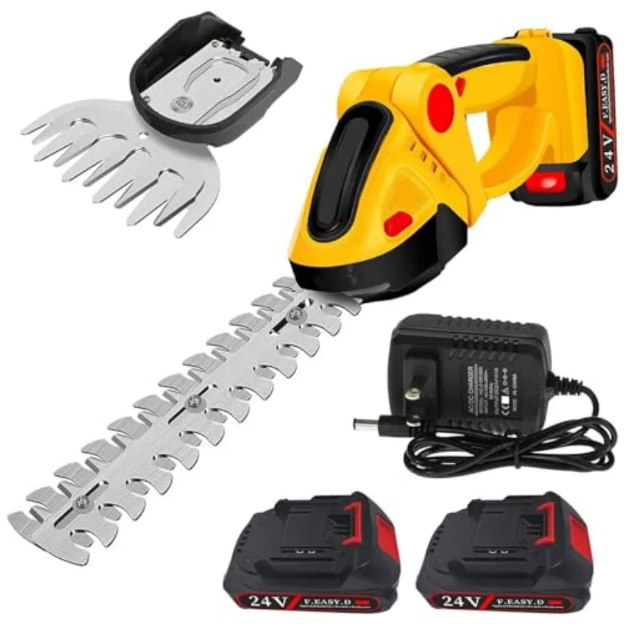 

Аккумуляторный кусторез и ножницы для травы 2-в-1, 24В, ручной, электрический, легкий и безопасный