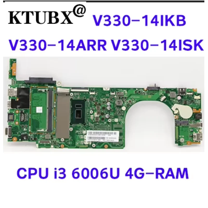 For Lenovo V330-14ISK V330-14ARR V330-14IKB laptop motherboard LA-F481P with i3 6006U CPU 4G-RAM tested 100% work