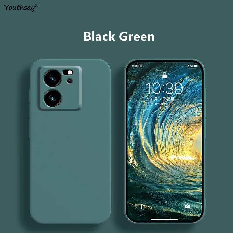 Funda de silicona líquida para teléfono móvil, carcasa suave y Original para Xiaomi 13T Pro, 13T, 12T, 13 Pro