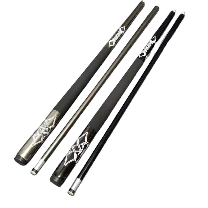 

Stainless Steel Joint Fashion Design 1/2 Billiard Carbon Fiber Sticks Pool 13mm 57Inch Length Billiard Cues for Sale
