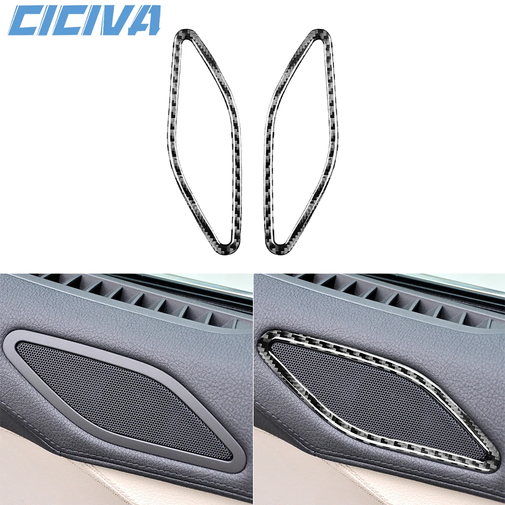 

For BMW 6 Series M6 F12 F13 F06 2011-2018 M Sport Carbon Fiber Door speakers Sound panel Car inside Trim Accessories Sticker