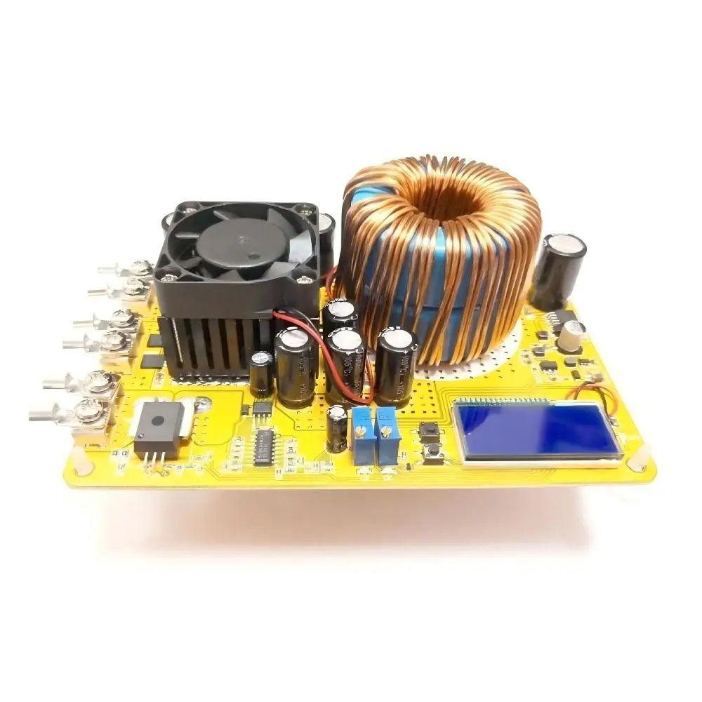 

Мощный регулируемый понижающий преобразователь напряжения 50А с постоянным напряжением и током, дисплеем напряжения и тока, плата управления питанием