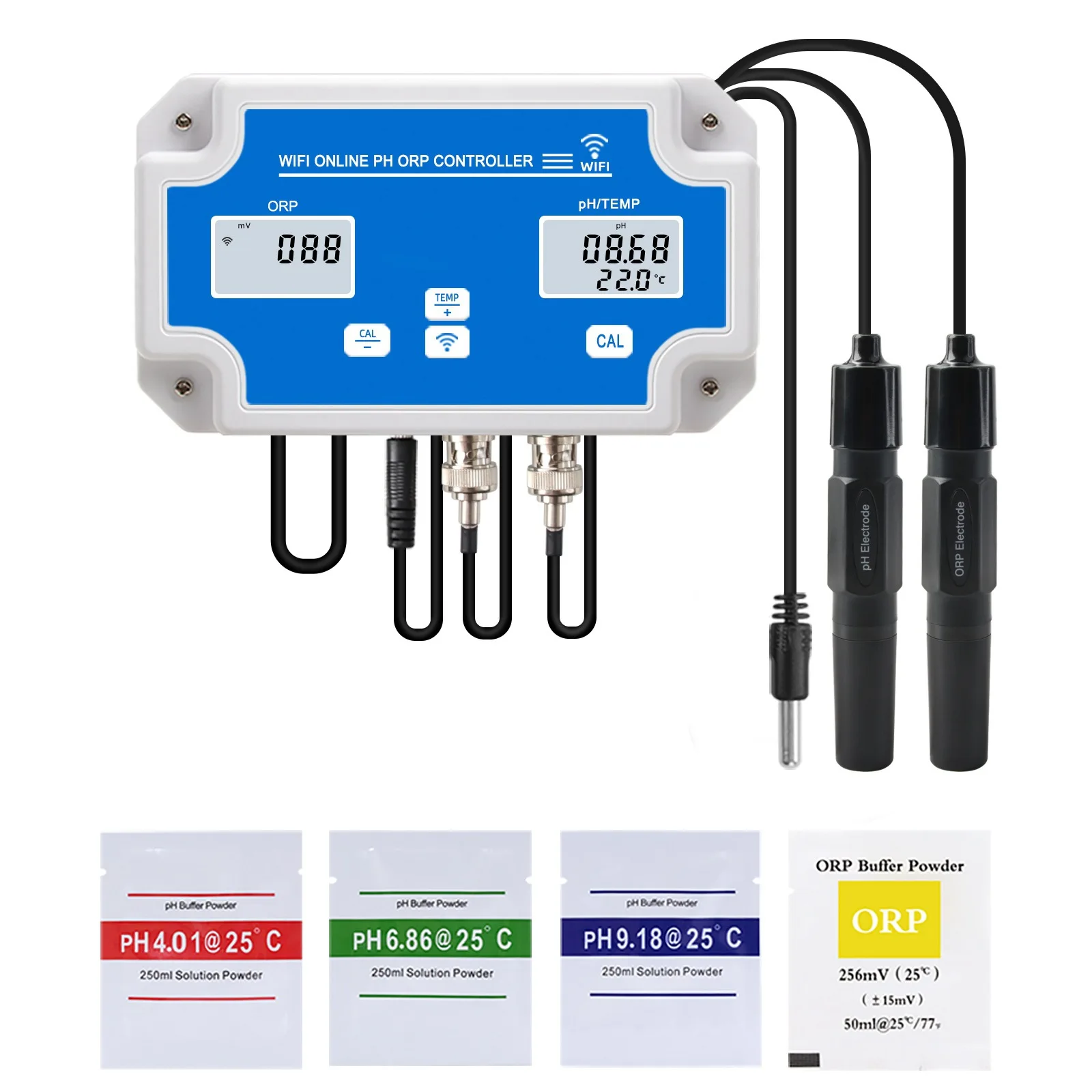 

ABZZ-W2839 3-в-1 Wi-Fi детектор качества воды PH/ORP/TEMP электрод BNC тип зонд для монитора аквариумной гидропоники