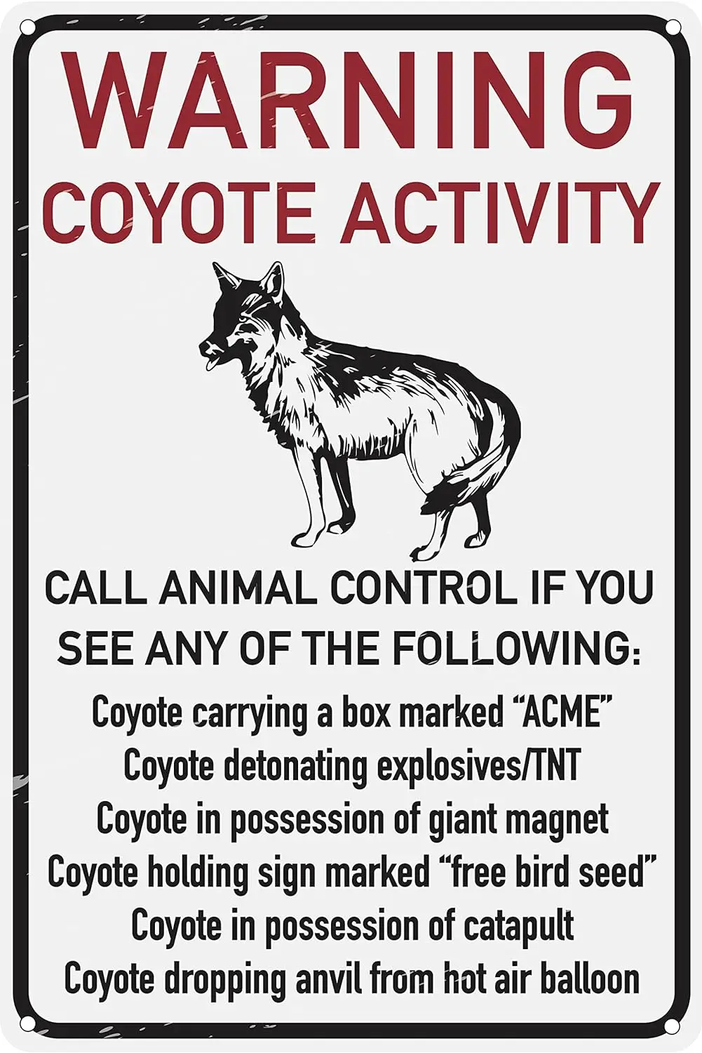 Warning Coyote Activity 12