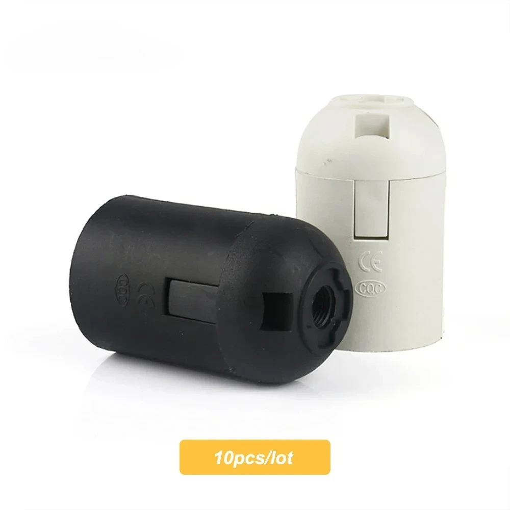 JOYINLED 2/10PCS/Lot E14 E27 Bulb Holder Holder Accessory Black White Lighting Accessories Socket Luminaire Lamp Base Fitting