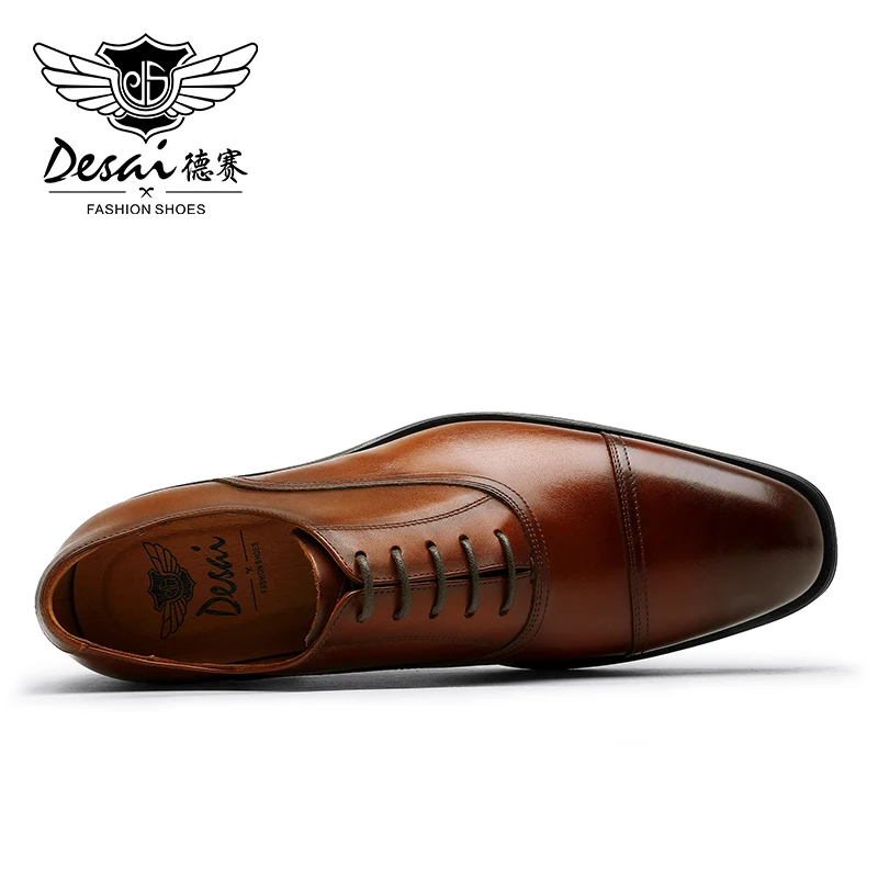 DESAI Brand Oxfords Men Shoes Genuine Leather Italian Business Classic Formal Men Dress Shoes For Men New Design Footwear