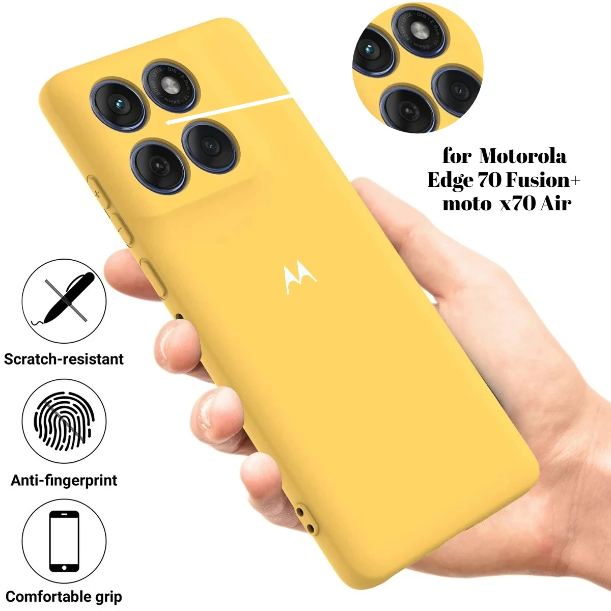 Official Liquid Silicone Skin Feel Phone Case for Moto Signature Edge 70 Ultra 60 50 Pro G77/67/57 Power Lanyard Protect Cover