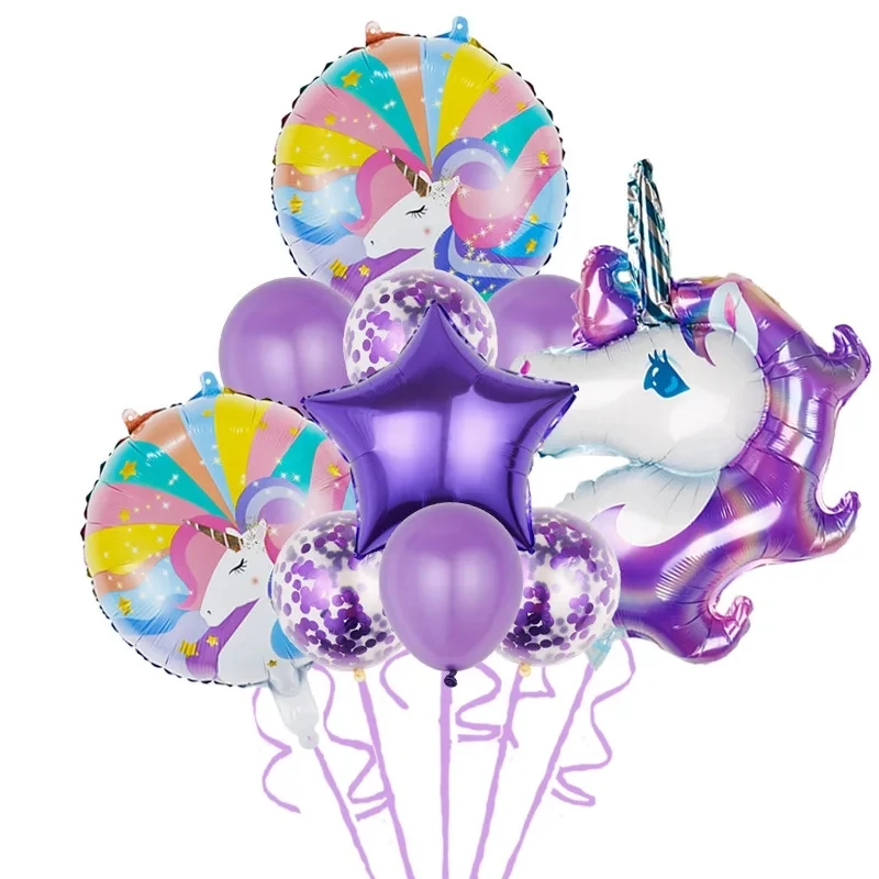 Disney globo de unicornio para fiesta de boda, combinación de globos, decoración de lugar de cumpleaños para niños