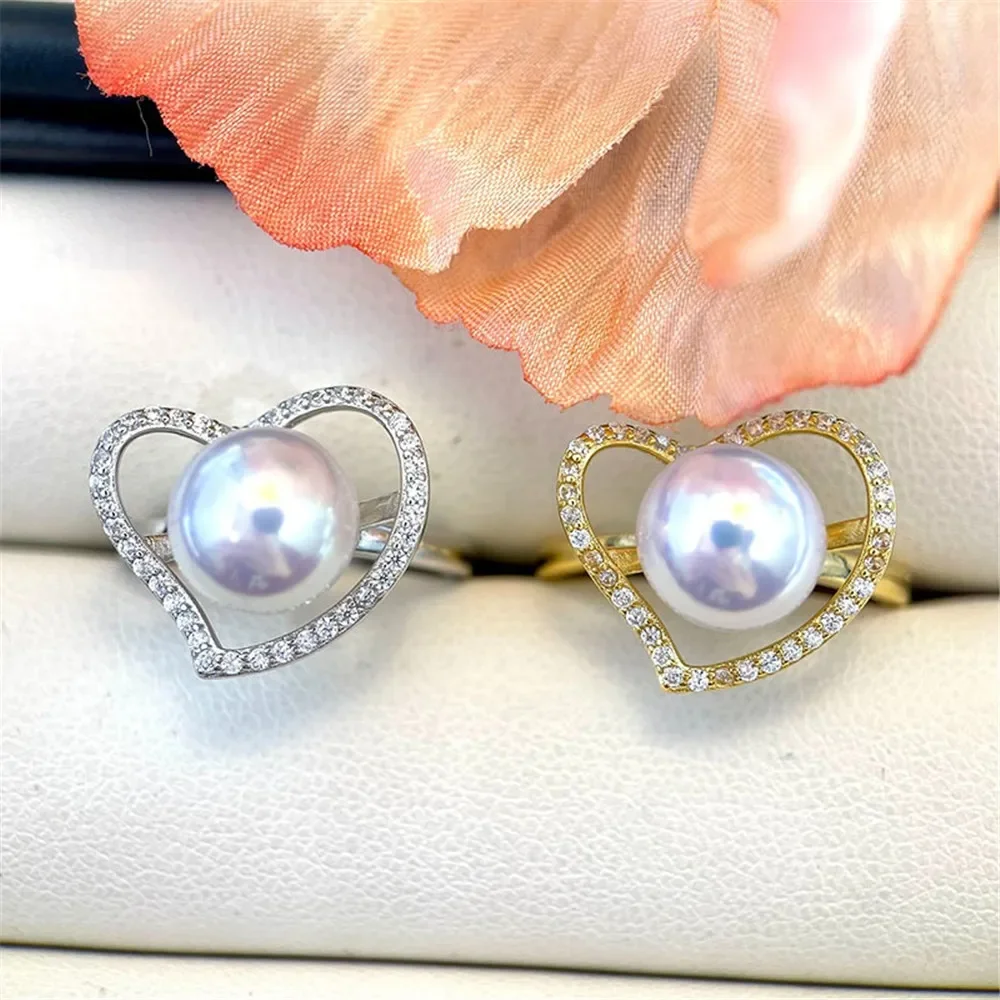 Solid S925 Sterling Silver Pearl Ring Settings Findings & Accessories  for Jewelry Making Bulk Wholesale Craft Supplies No Pearl