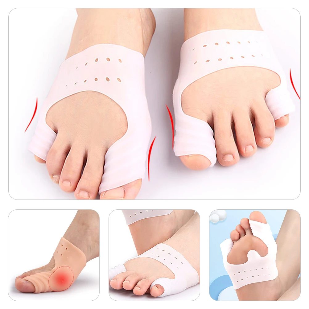 

4pcs Toe Separators For Women Men Bunion Pad Socks Bunions Cushion Hammertoe Splint Foot Care Arch Support Plantar Relief Daily