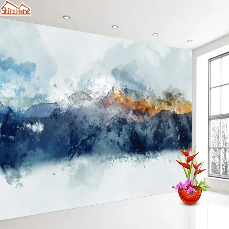 Waterproof Wall Papers Home Decor Peel and Stick Wallpaper Contact Paper Wallpapers for Living Room Mountain Landscape TV Mural