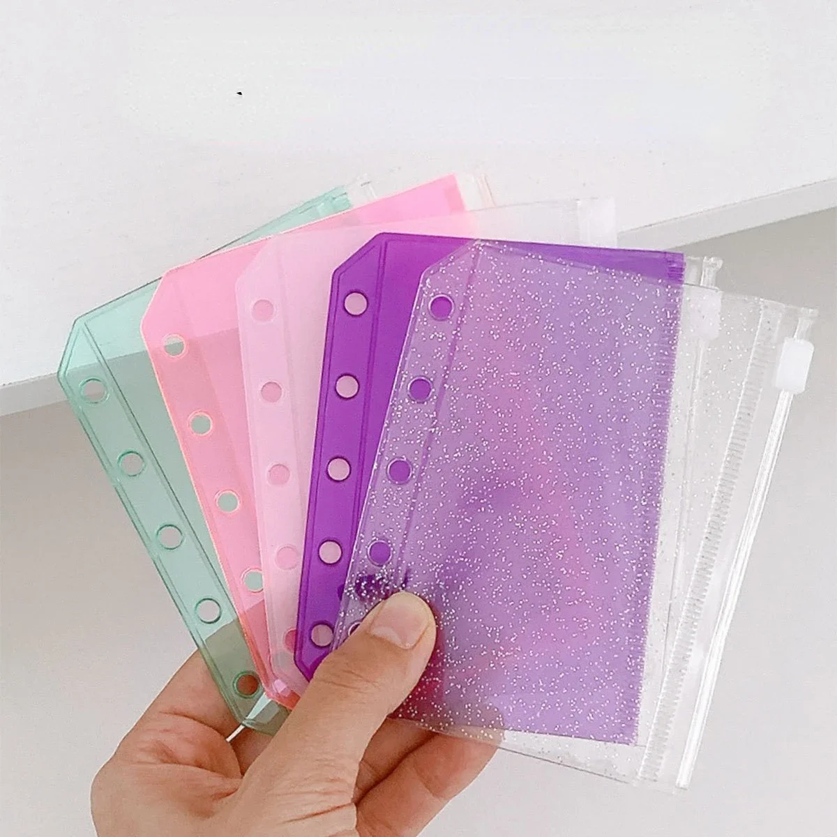 

M5 Binder Pockets Binder Zipper Folders For 5-ring Notebook Binder Waterproof Pvc Leaf Document Filing Bag