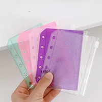 M5 Binder Pockets Binder Zipper Folders For 5-ring Notebook Binder Waterproof Pvc Leaf Document Filing Bag