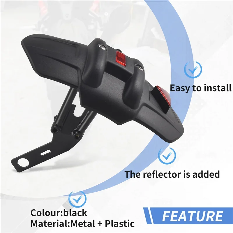 FOR Guardabarros trasero liso para motocicleta, cubierta protectora contra salpicaduras Triumph Tiger 800 XC XRX XCA XRT Tiger