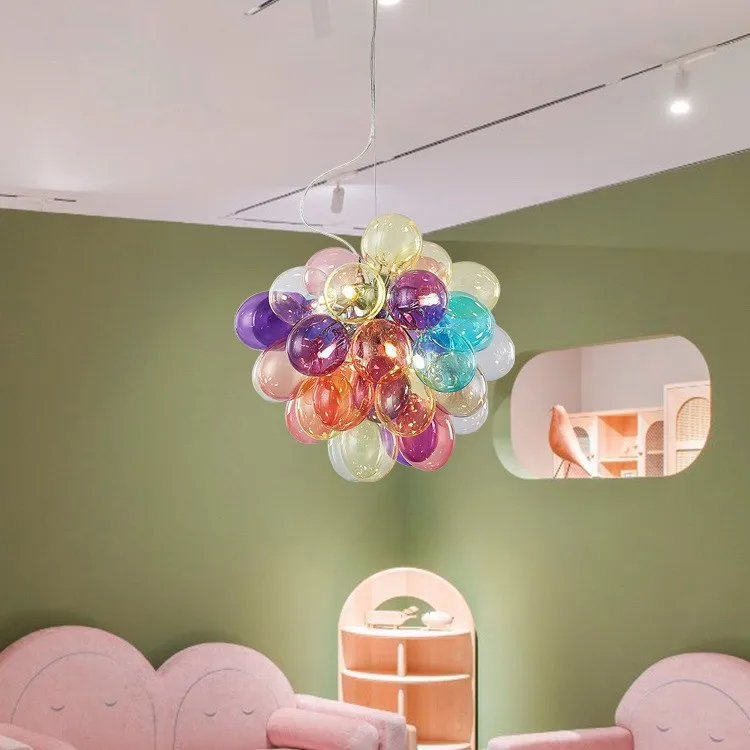 Romantic Pendant Light E14 G9 Bulb Purple Blue Green Yellow