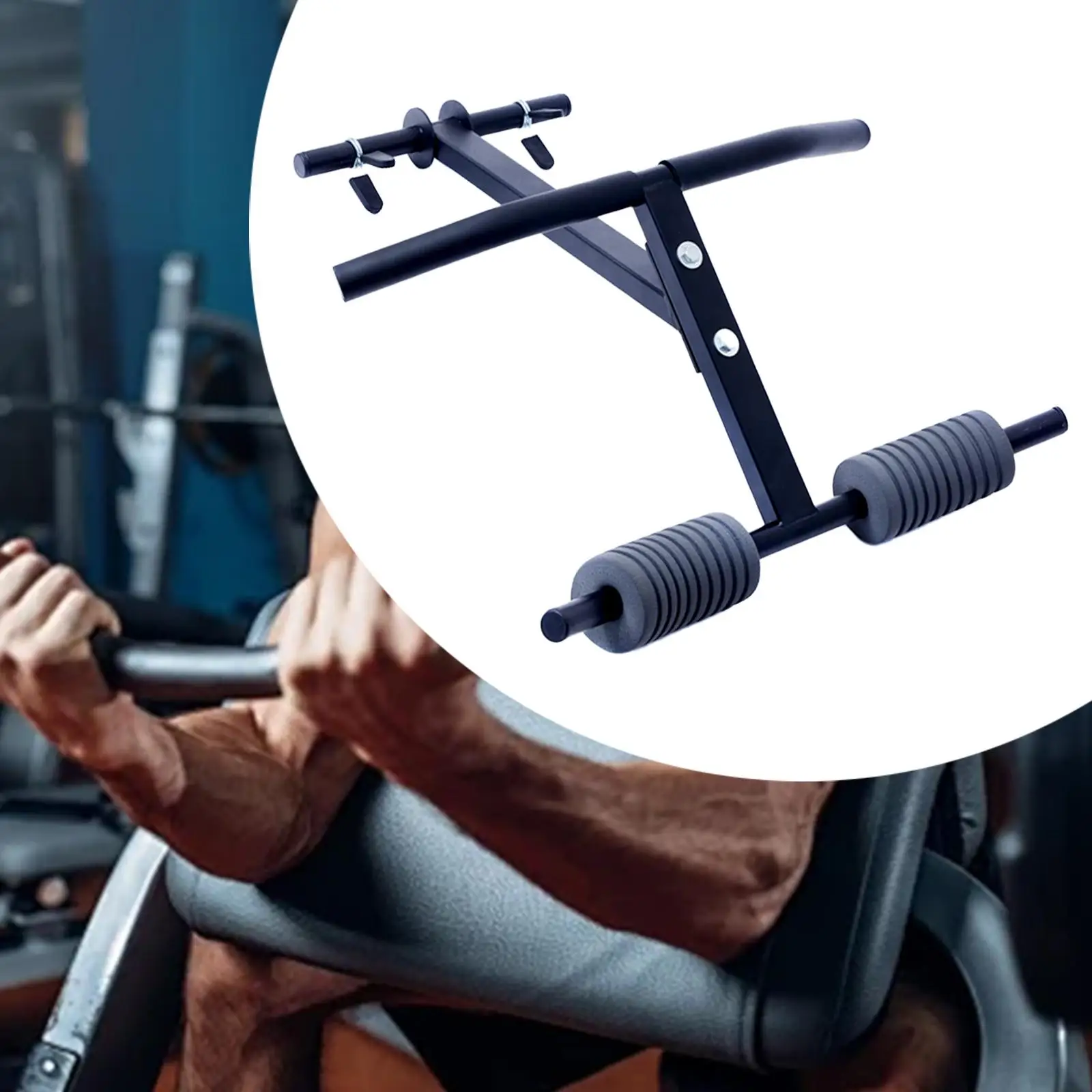 Biceps Muscle Trainer Barbell Plate Dumbbell Stand Equipment Beginner Training