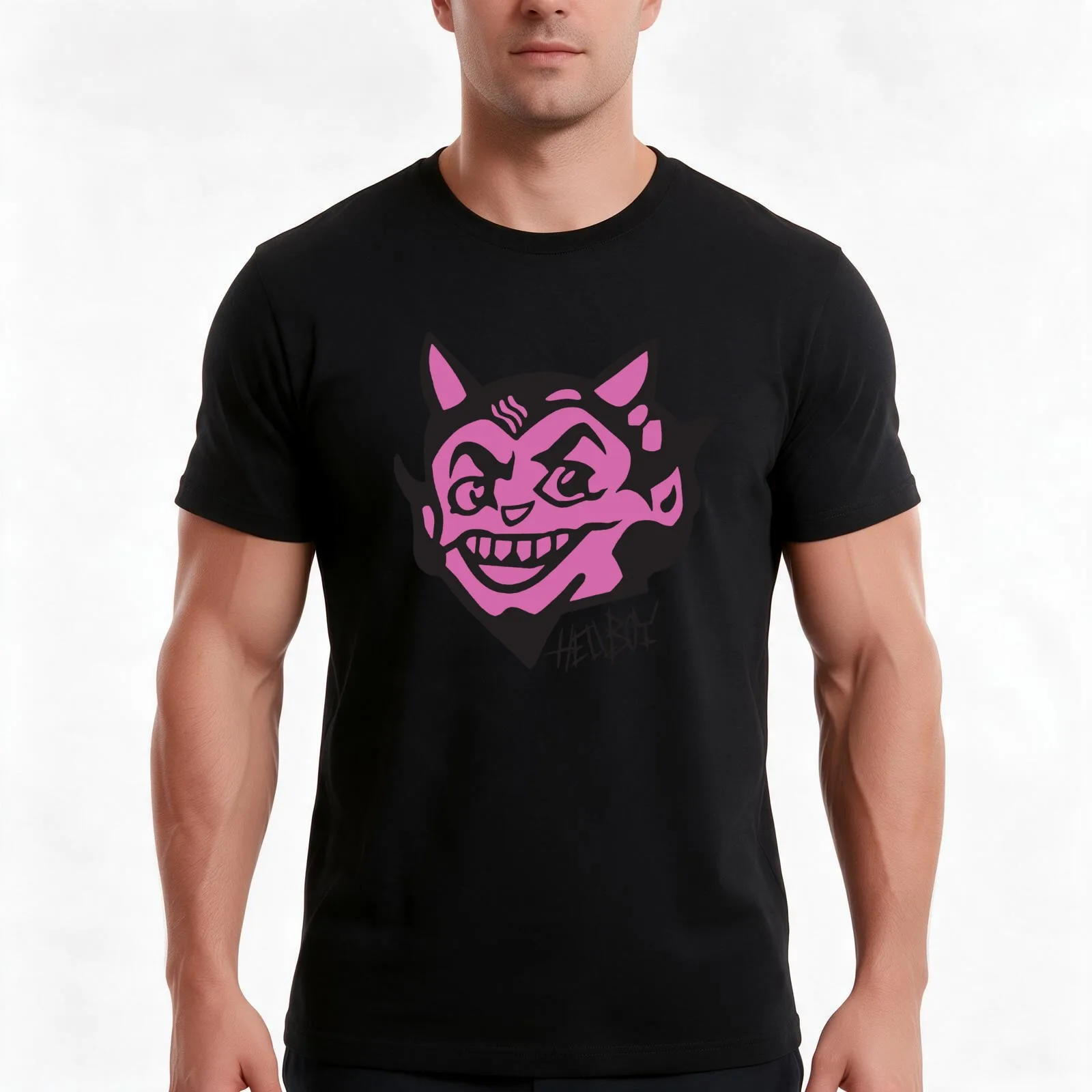 Hellboy by Lil Peep T-Shirt, Summer Casual Cotton Tee, Oversized Streetwear Tops, Vintage Graphic Print, Loose Fit Short Sleeve