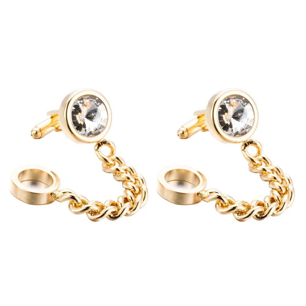 

1 Pair Links Golden Shirt Accessories Business Decor For Wedding Business Cuff Links Party Gift Men'S Fashion Jewelry