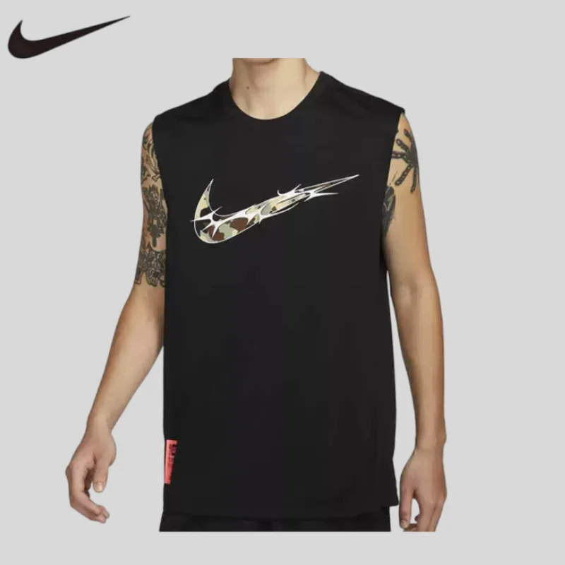 Nike 2Pcs Classic Printed Vest Shorts Men All Season Basketball Running Clothes SetHM4463-010+IB8654-010 view 5