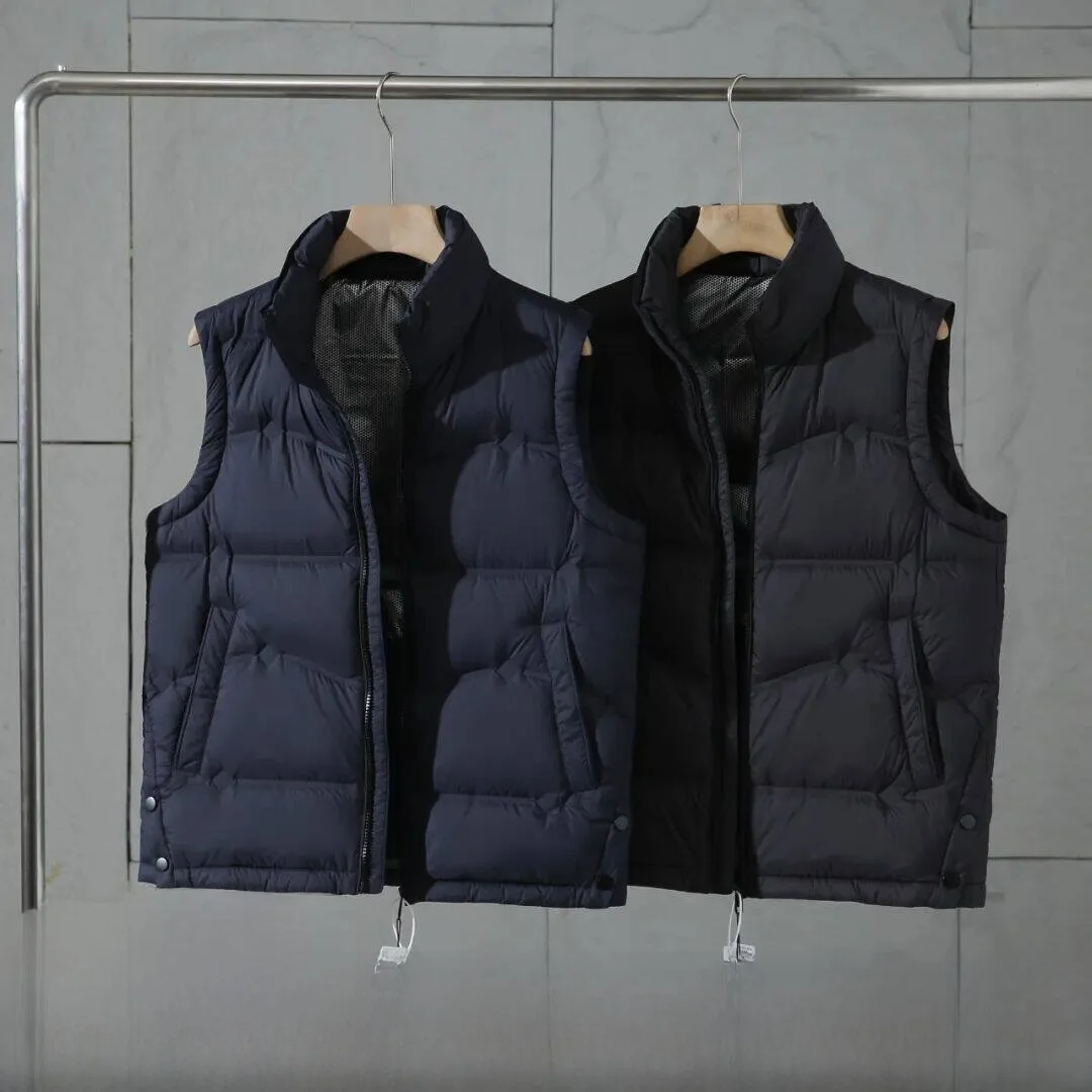 

Мужской теплый пуховый жилет свободного кроя с наполнителем из пуха 90 Du, полностью проклеенный, на молнии, однотонный, для молодежи, зимний