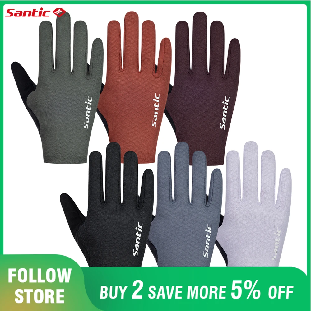

Santic мужские легкие велосипедные перчатки MTB велосипедные теплые плюс флисовые ветрозащитные зимние перчатки с сенсорным экраном для шоссейного велосипеда с полным пальцем