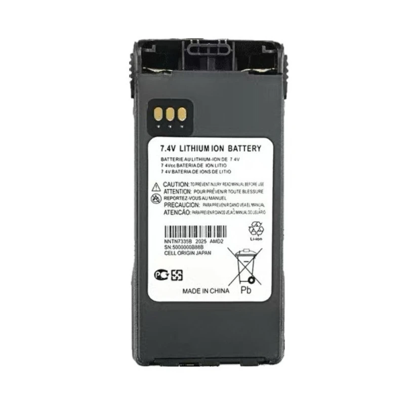 7.4V 2.6Ah/3.35Ah NNTN7335B Type-C USB Rechargeable Battery for Motorola XTS1000 XTS1500 XTS2000 XTS2500 PR1500 MT1500 Radios