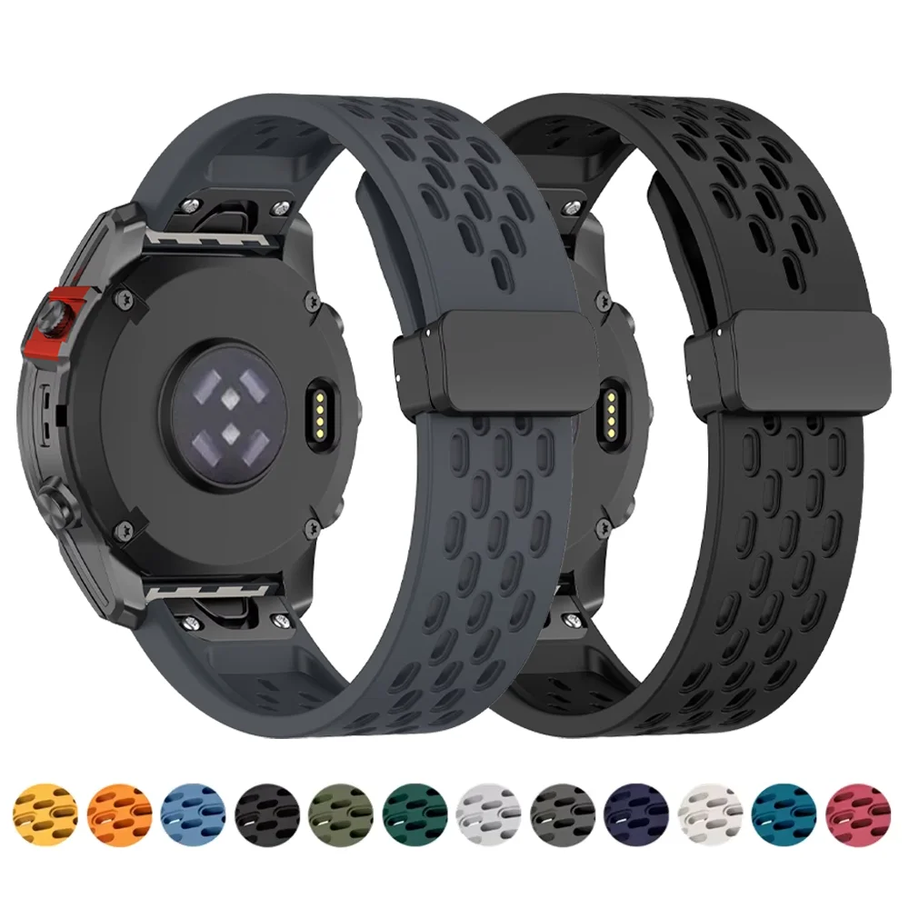 26 22 20MM Silicone Watch Band Straps For Garmin Fenix 7X 7 7S Pro 8 6X 6 6S 5X Plus/Epix Pro Gen2 51 47 42mm QuickFit Bracelet