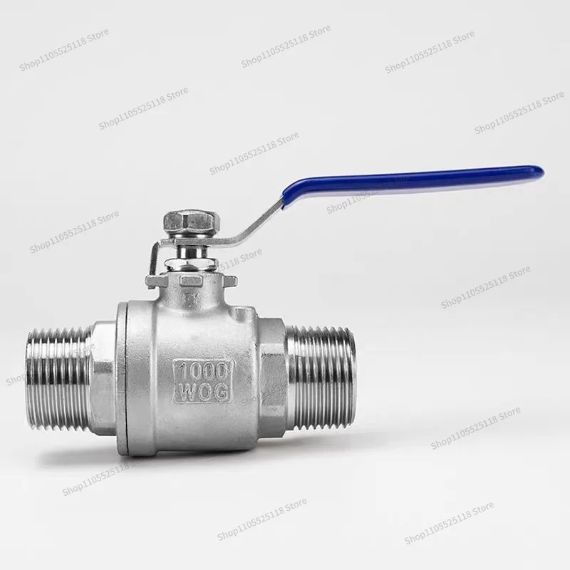 For 304 Stainless Steel Two-piece Double External Wire Ball Valve Double External Tooth Thread  Switch Manual Valve