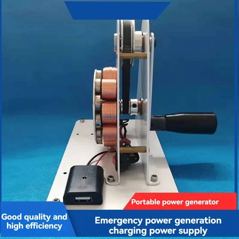 새로운 핸드 크랭크 발전기, USB 포트, 비상 충전기, 물리학 교육 도구, 캠핑 전원 공급 장치, 휴대용 에너지 장치