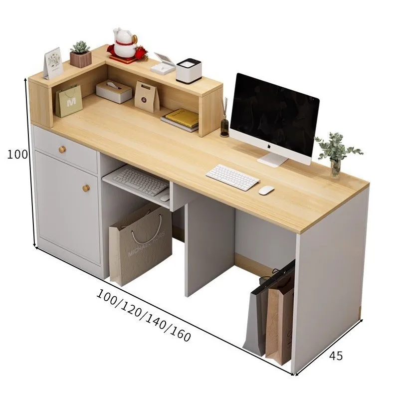 

Clothing store checkout page Company front desk Reception desk Beauty salon Bar convenience store Small counter table