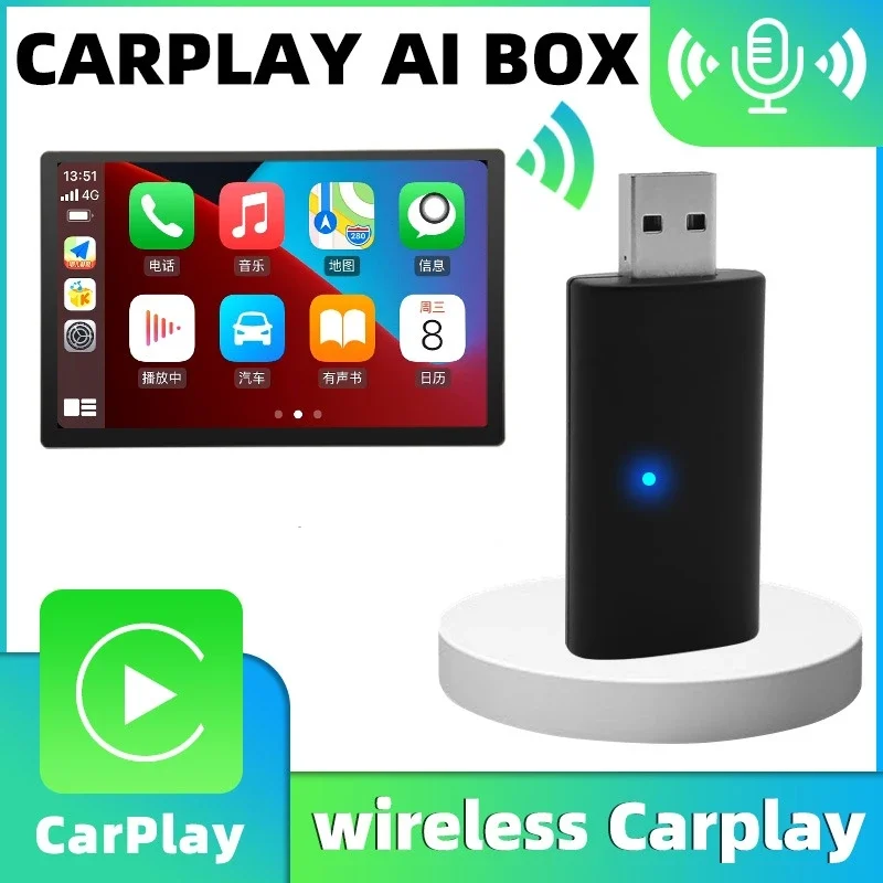 

2in1 Wired to Wireless Carplay Adapter Android Auto Smart USB Dongle Plug and Play For Havel Kia Volvo Audi MG VW Hyundai Jeep