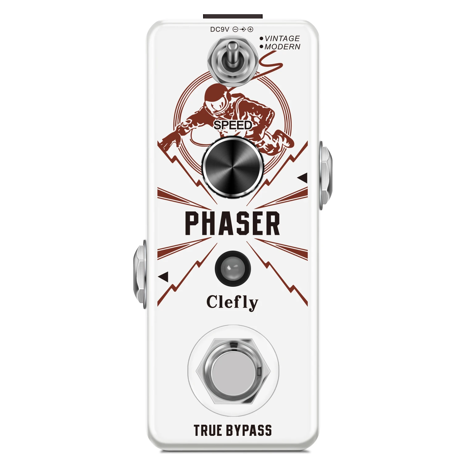 Clefly LEF-313 Phaser Pedal Analog Phase Effect Pedal For Electric Guitar Vintage & Modern Modes With Mini Size True Bypass