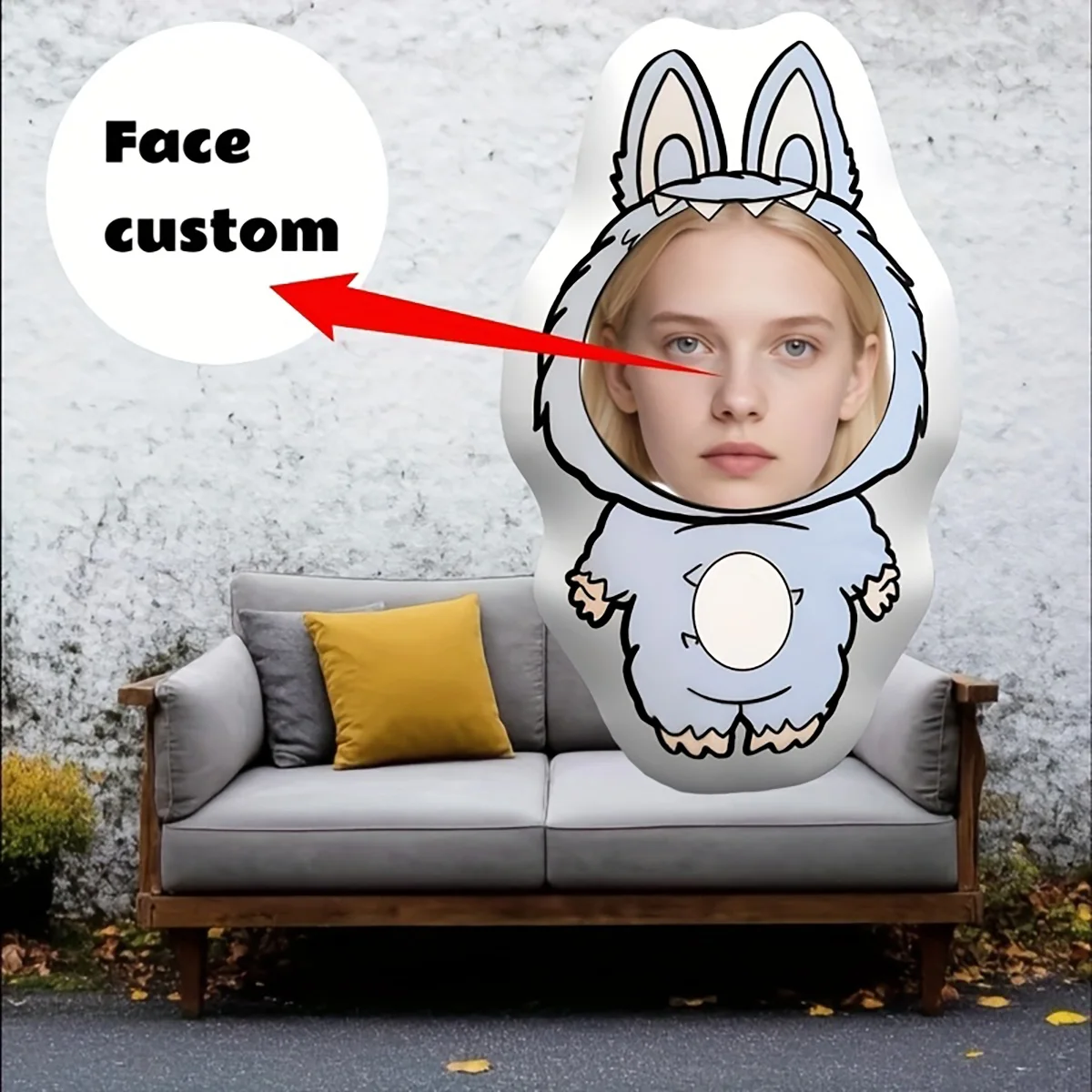 1 Creative Fabric Pillow Customized Avatar Pillow, Modern Style, Hand Washable, Four Seasons Universal, Digital Printed