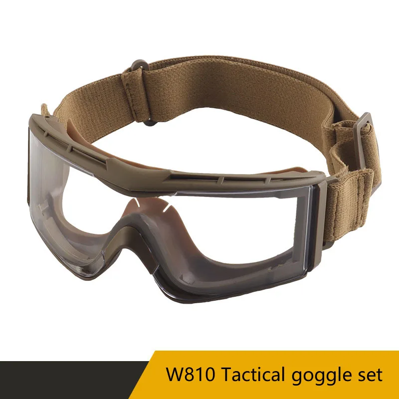 W810 Tactical Goggle Set, Three Ways of Use, Three Different Types of Lenses, Compatible Helmet, Multiple Accessories