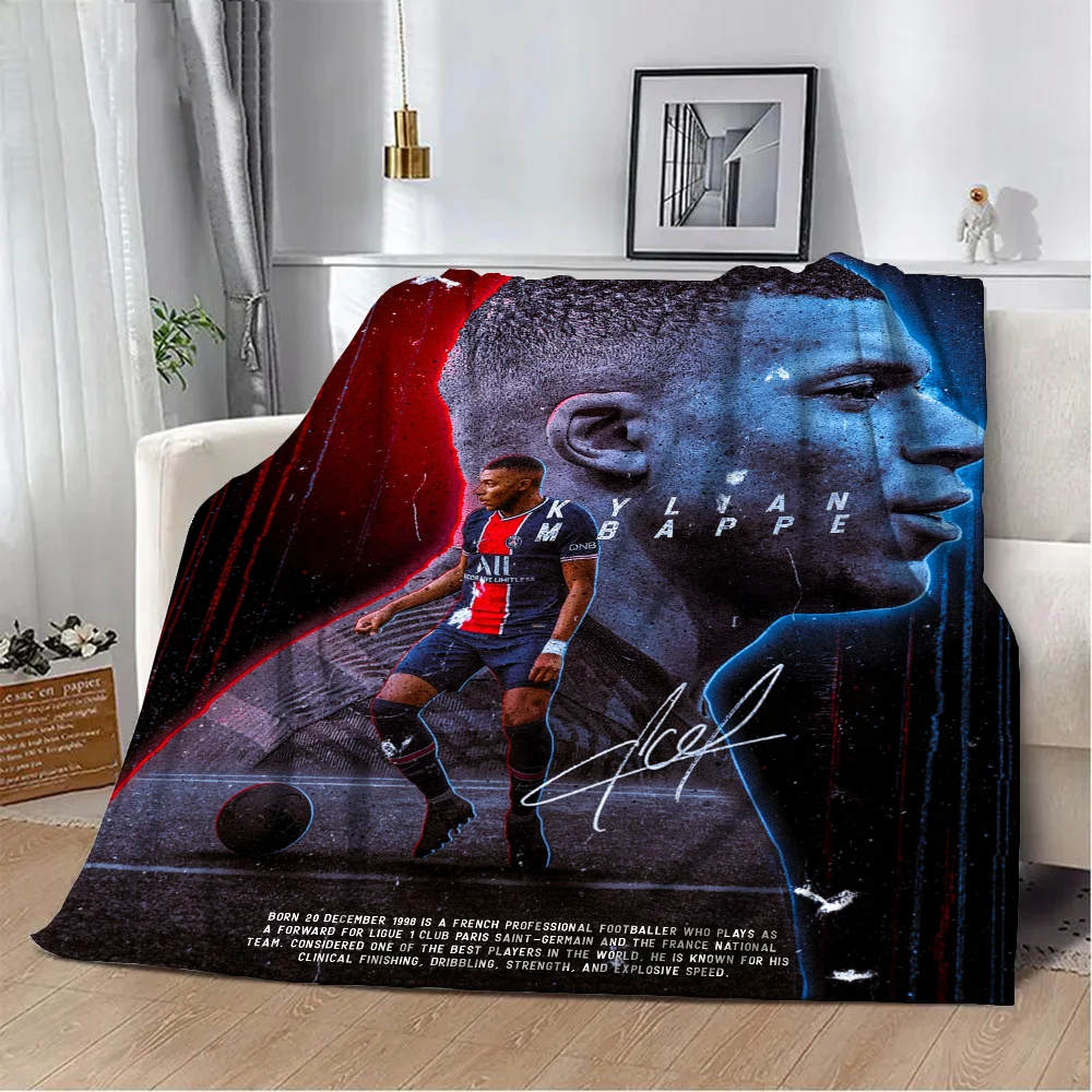 Designer Blanket for Sofa Decoration M-mbappe Luxury Throw Blankets & Throws Microfiber Bedding Thin Wadding Blanket King Size