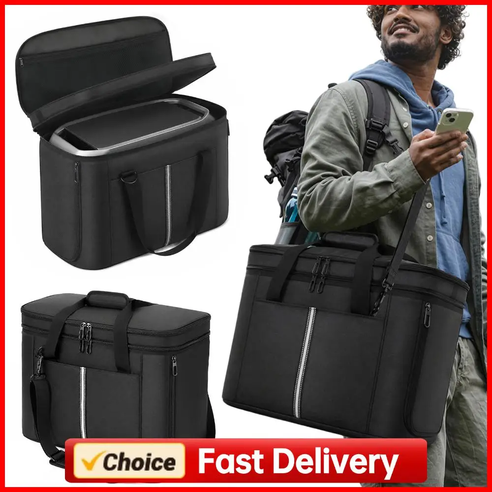 Waterproof Power Station Carry Bag for Ecoflow Delta 3 Max Or Max Plus Shockproof Crossbody Travel Bag for Road Trip & Emergency