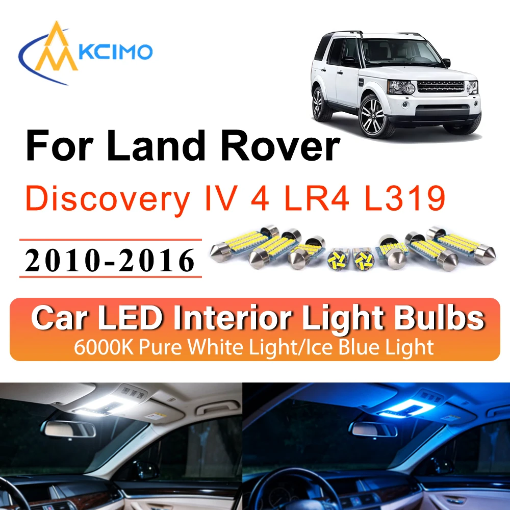 Super Bright Interior Light Kit For Land Rover Discovery IV 4 LR4 L319 2010-2016 LED Map Dome Lamp Auto Accessories Direct Fit