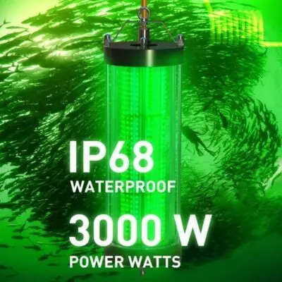 Green Fish Light 2000W 3000W IP68 Waterproof Night Green Underwater Lights Used for Fishing Boats 220volts