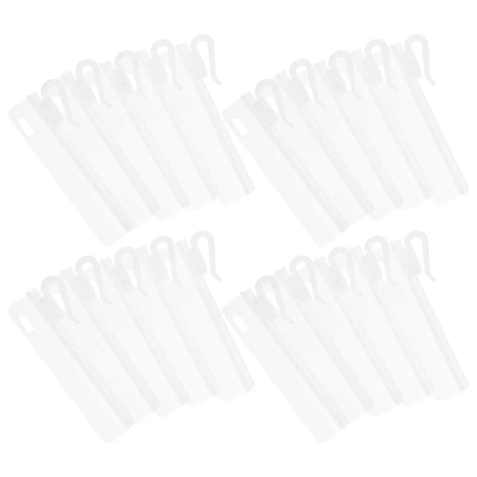 50Pcs Curtain Hooks Adjustable White Plastic Pinch Pleat Drapery Clips Simple No Drill Ratchet System Clips for Window Drapes