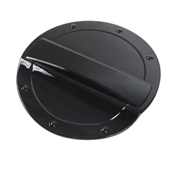 Fuel Filler Door Gas Tank Cap Cover Exterior Decoration Accessories for Ford Mustang 2015-2022 (Black)