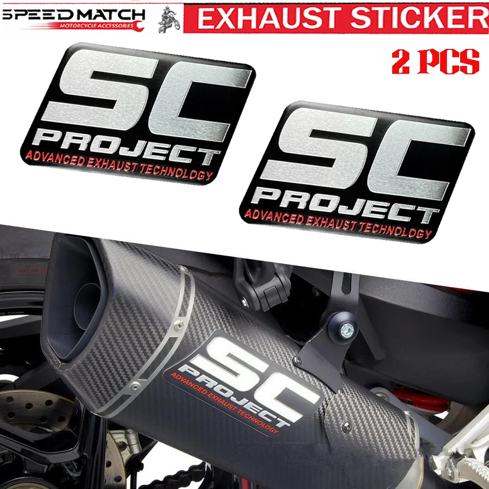 Für sc projekt auspuff aufkleber motorrad zubehör flucht abziehbilder ktm honda kawasaki bmw yamaha aprilia ducati suzuki cfmoto