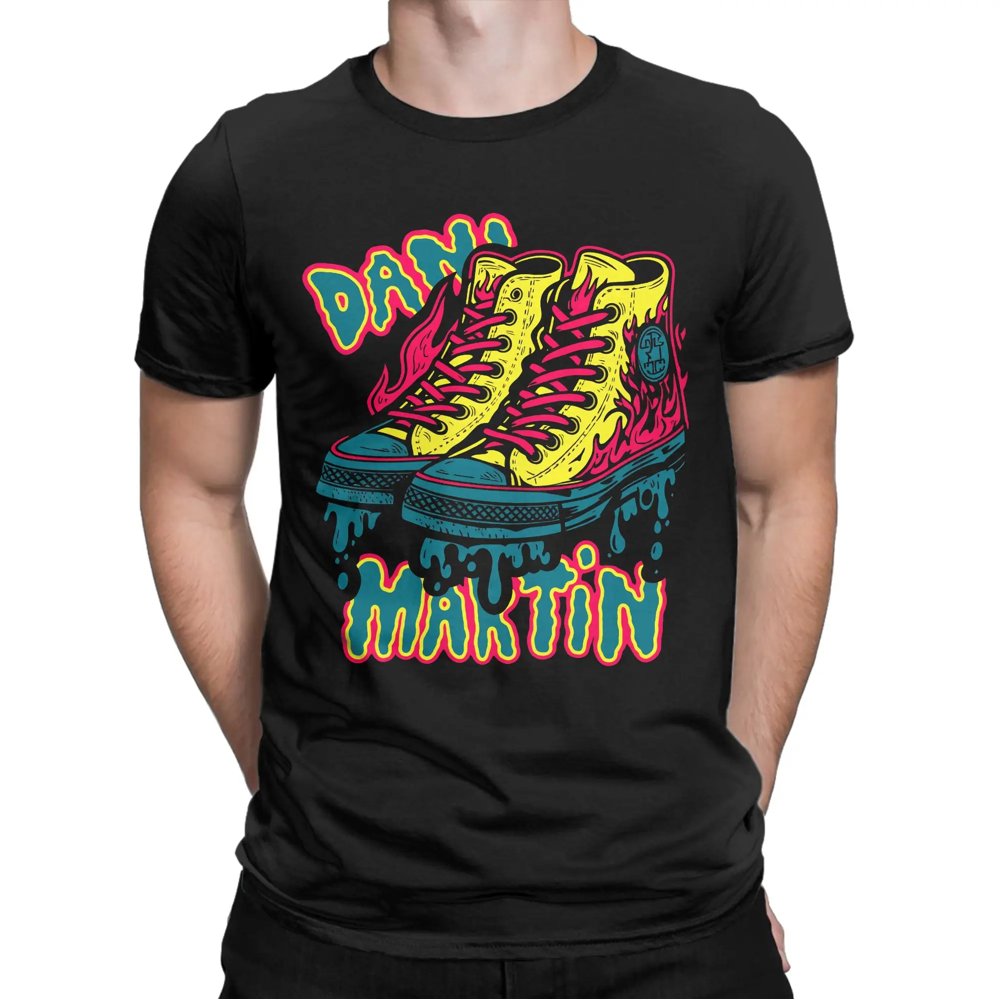 

Men 2025Retro Dani Martin T Shirts 100% Cotton Tops Novelty Short Sleeve Crew Neck Tees Gift T-Shirts