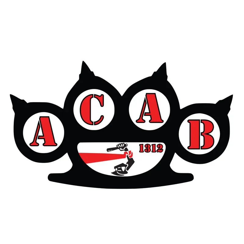 ACAB Sticker Decal Car Accessories Styling Waterproof Decor Reflective Sunscreen