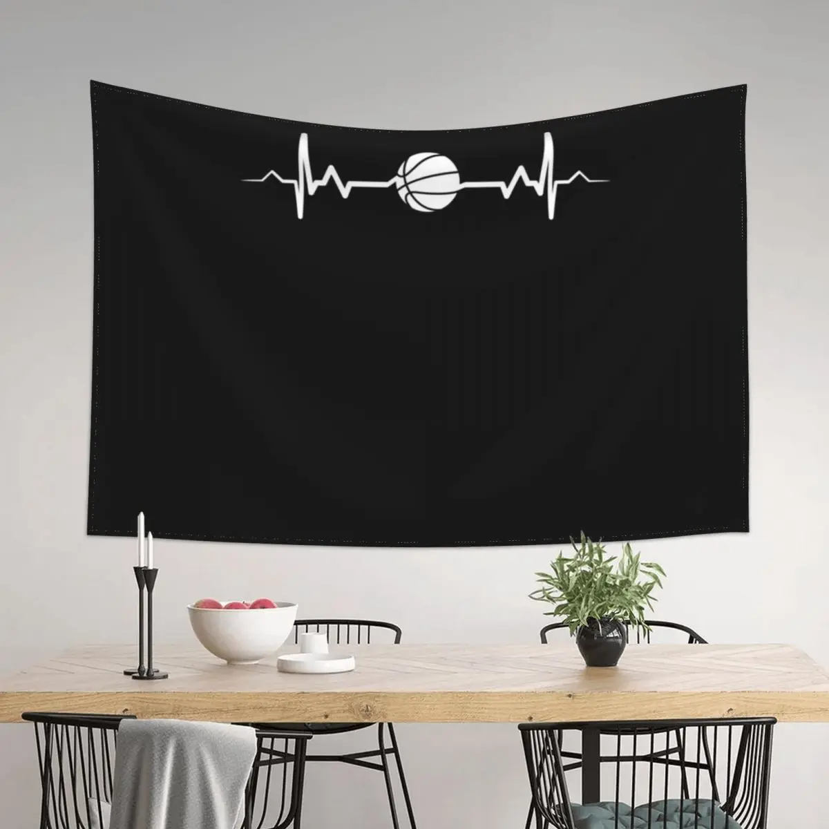 

Basketball Heartbeat Gift Idea Tapestry Bed Room Decoration Room Decoration Korean Style Home Decor Accessories Tapestry