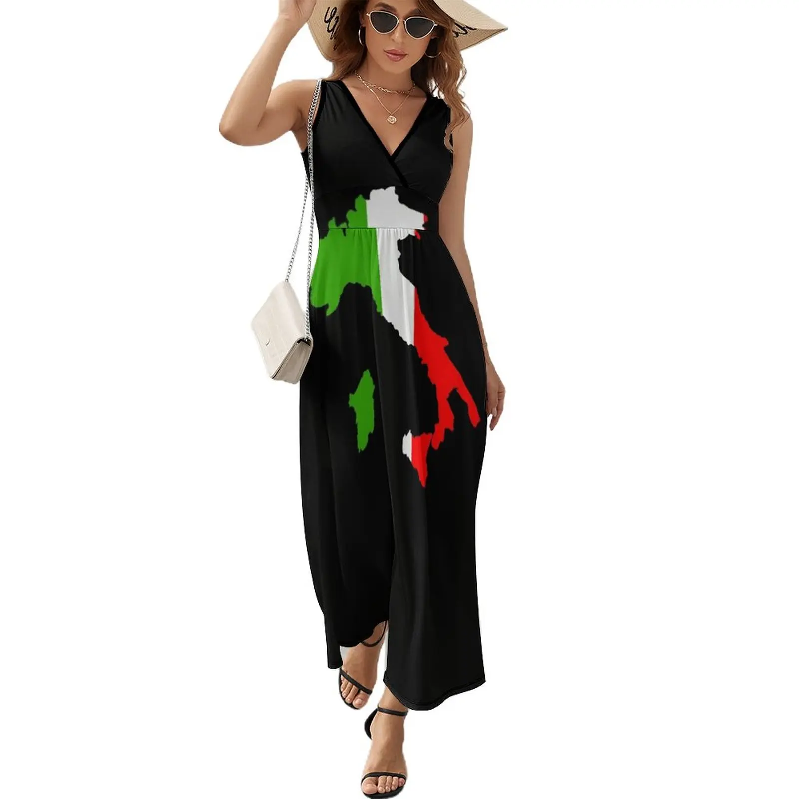 

Italy Italian Flag Sleeveless Dress womans clothing Dress for girls Summer dresses for women clothes for women